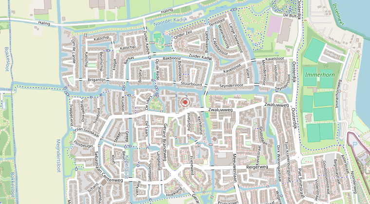 Kaart van de omgeving van de melding