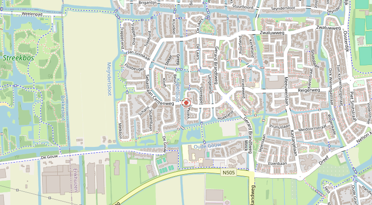 Kaart van de omgeving van de melding