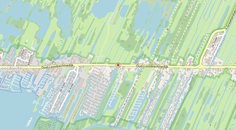 Kaart van de omgeving van de melding