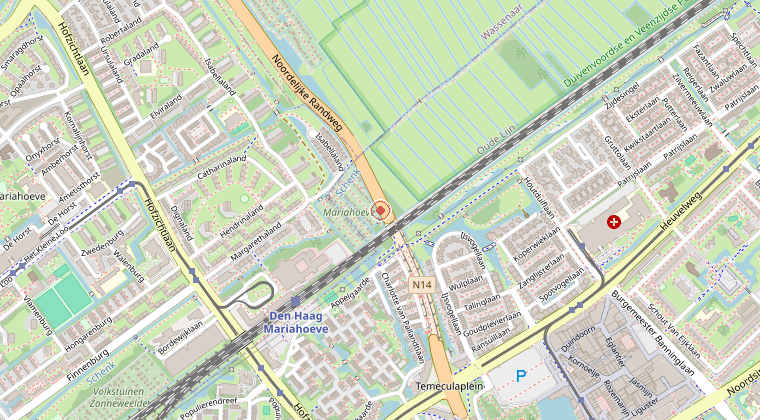Kaart van de omgeving van de melding