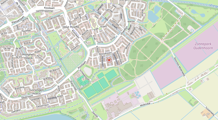 Kaart van de omgeving van de melding