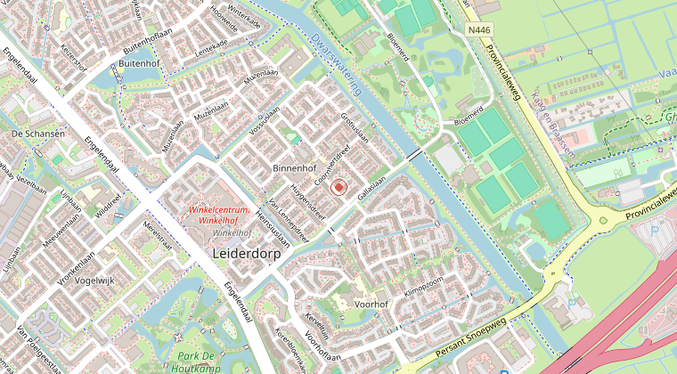 Kaart van de omgeving van de melding