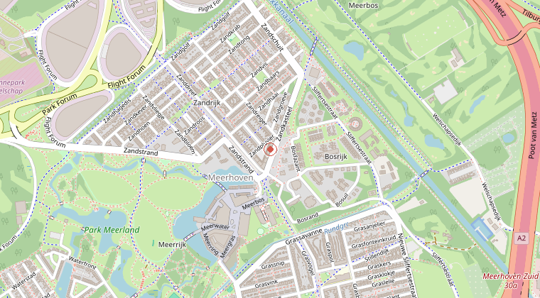 Kaart van de omgeving van de melding
