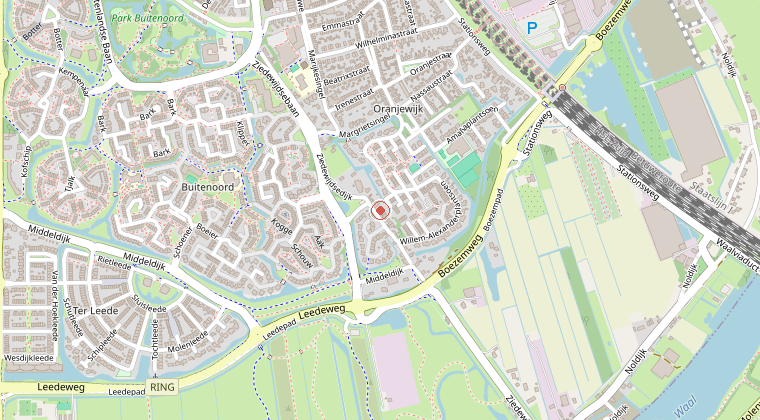 Kaart van de omgeving van de melding