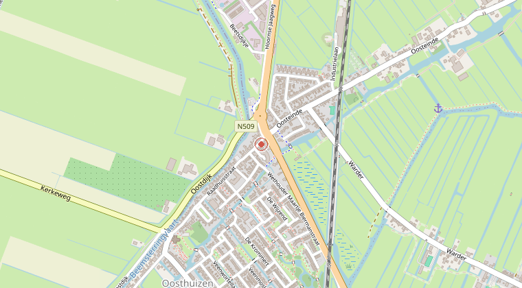 Kaart van de omgeving van de melding