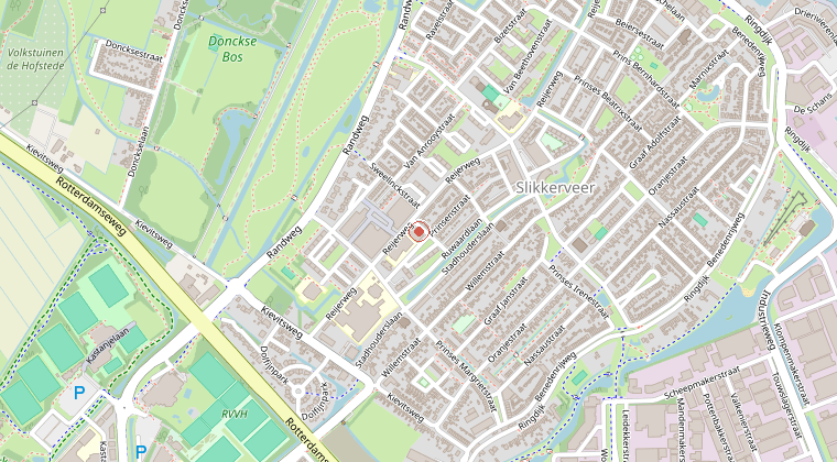 Kaart van de omgeving van de melding