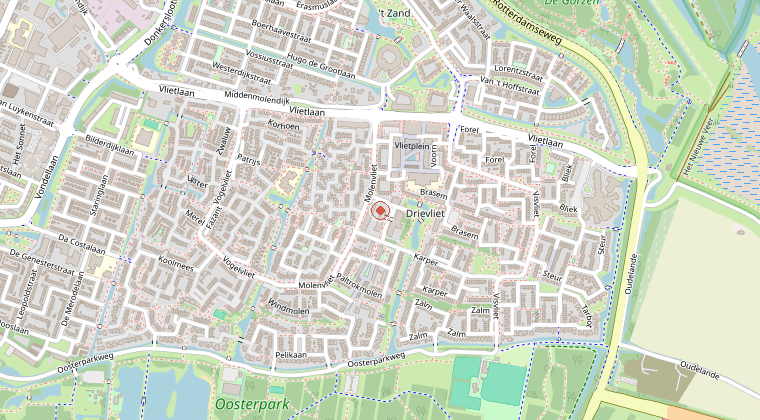 Kaart van de omgeving van de melding