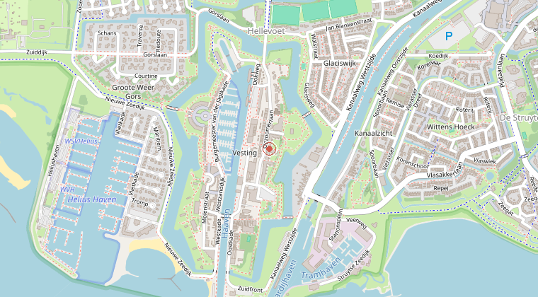 Kaart van de omgeving van de melding