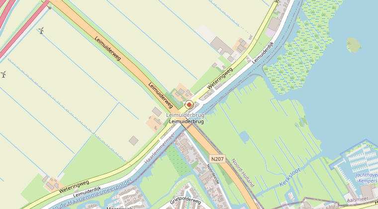 Kaart van de omgeving van de melding