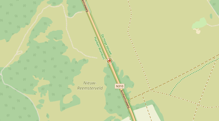 Kaart van de omgeving van de melding