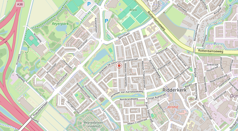 Kaart van de omgeving van de melding