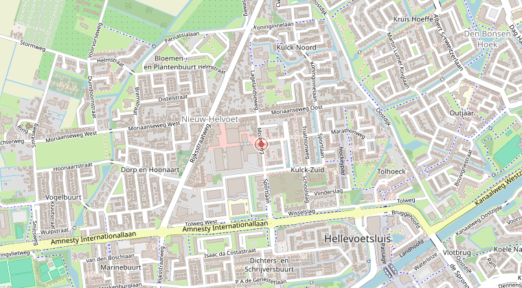 Kaart van de omgeving van de melding