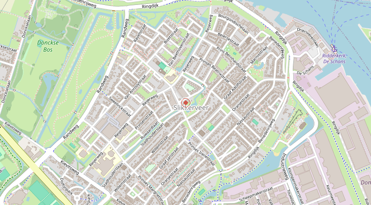 Kaart van de omgeving van de melding