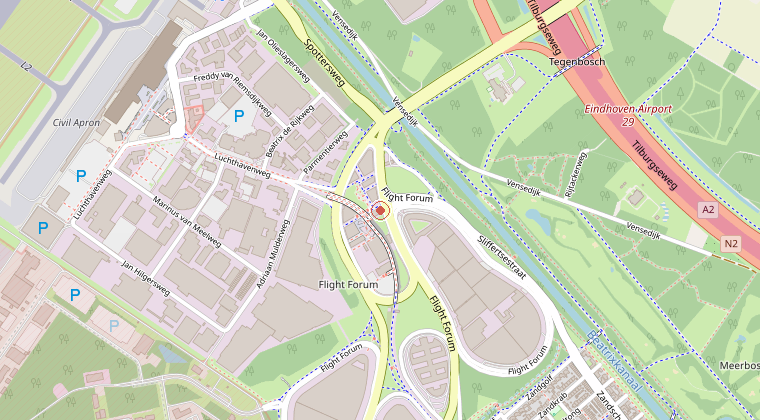 Kaart van de omgeving van de melding