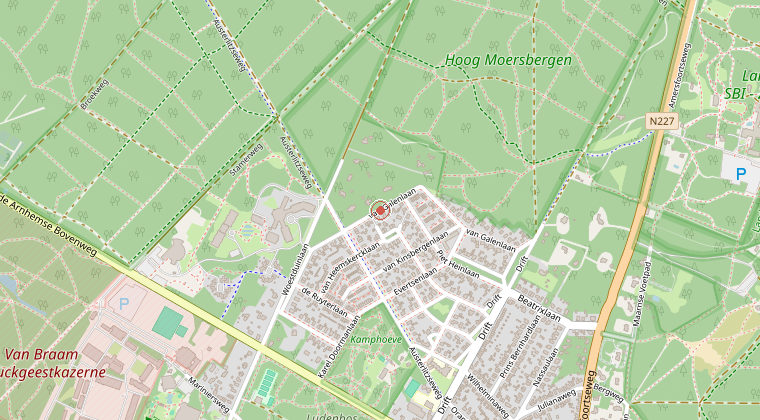 Kaart van de omgeving van de melding