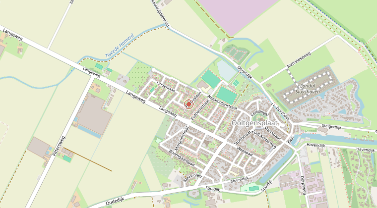 Kaart van de omgeving van de melding