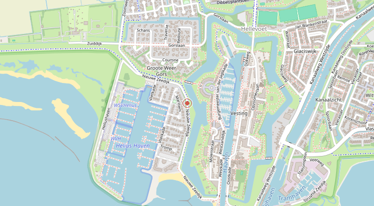 Kaart van de omgeving van de melding