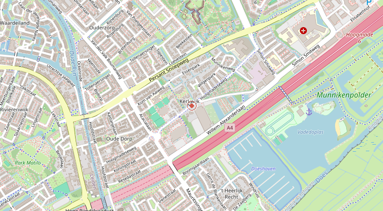 Kaart van de omgeving van de melding