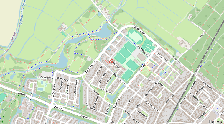 Kaart van de omgeving van de melding