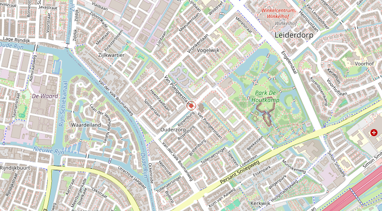Kaart van de omgeving van de melding