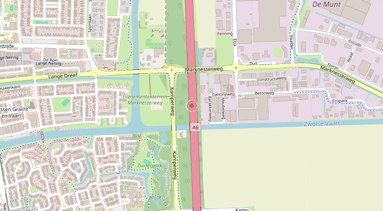 Kaart van de omgeving van de melding