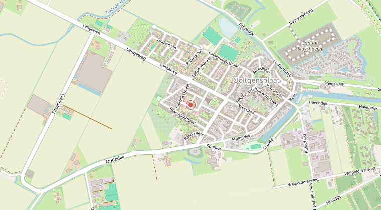 Kaart van de omgeving van de melding