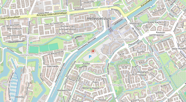 Kaart van de omgeving van de melding