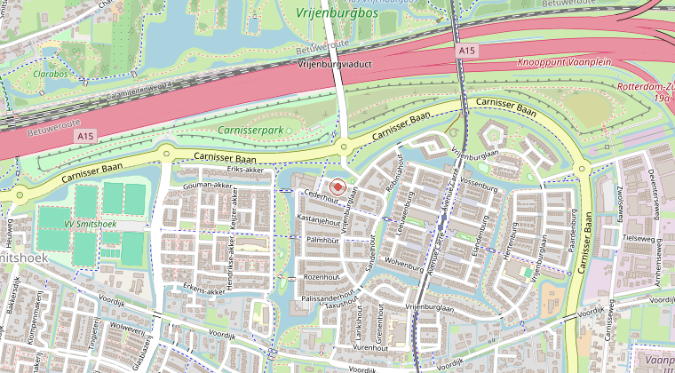 Kaart van de omgeving van de melding