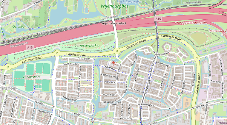Kaart van de omgeving van de melding
