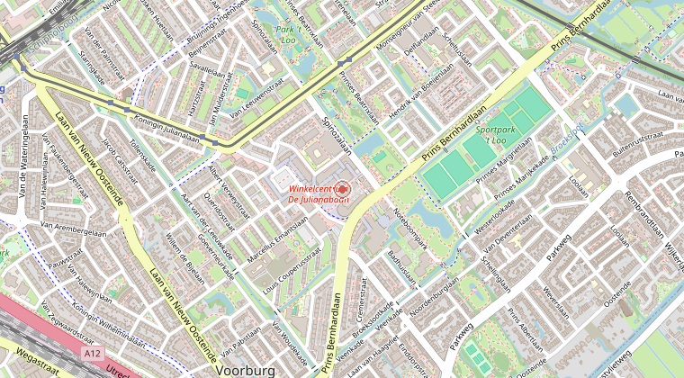 Kaart van de omgeving van de melding