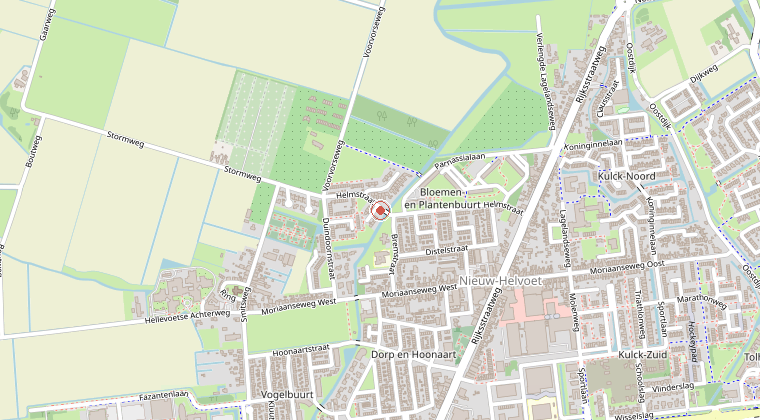 Kaart van de omgeving van de melding