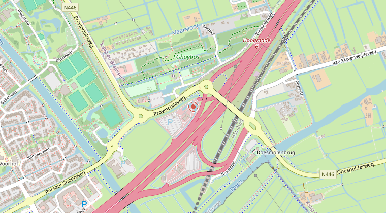 Kaart van de omgeving van de melding