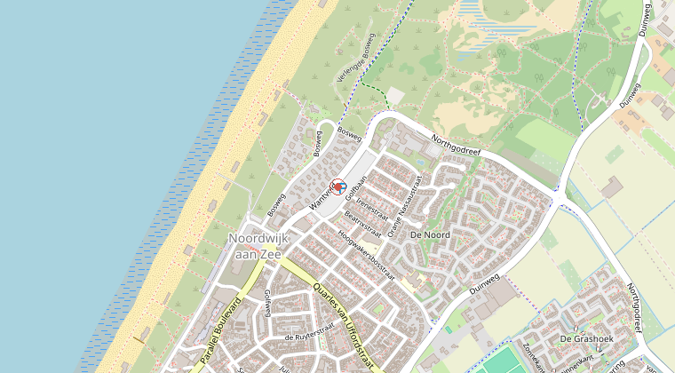 Kaart van de omgeving van de melding
