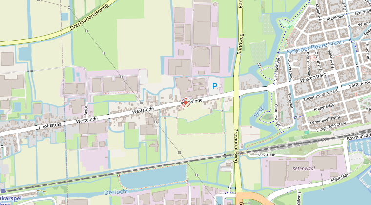 Kaart van de omgeving van de melding