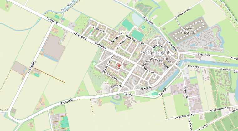 Kaart van de omgeving van de melding