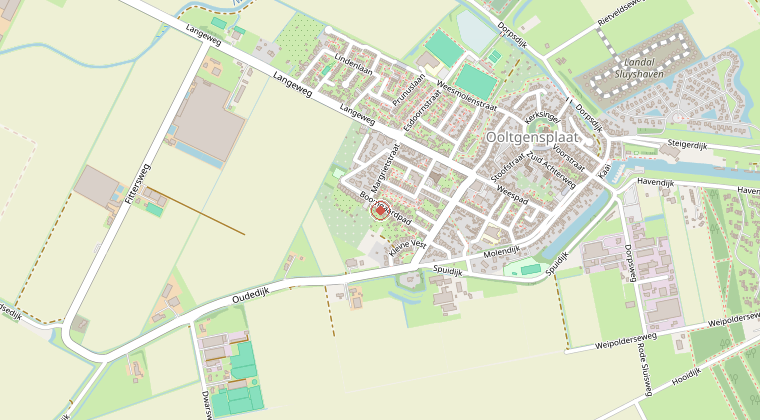 Kaart van de omgeving van de melding