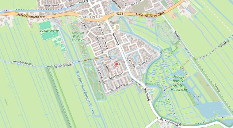 Kaart van de omgeving van de melding