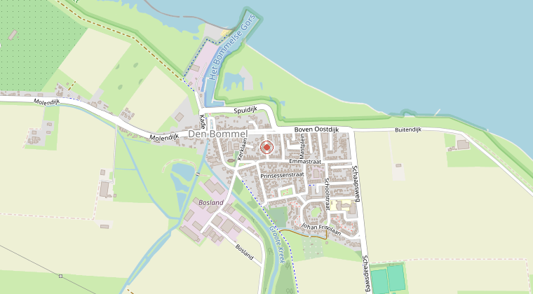 Kaart van de omgeving van de melding
