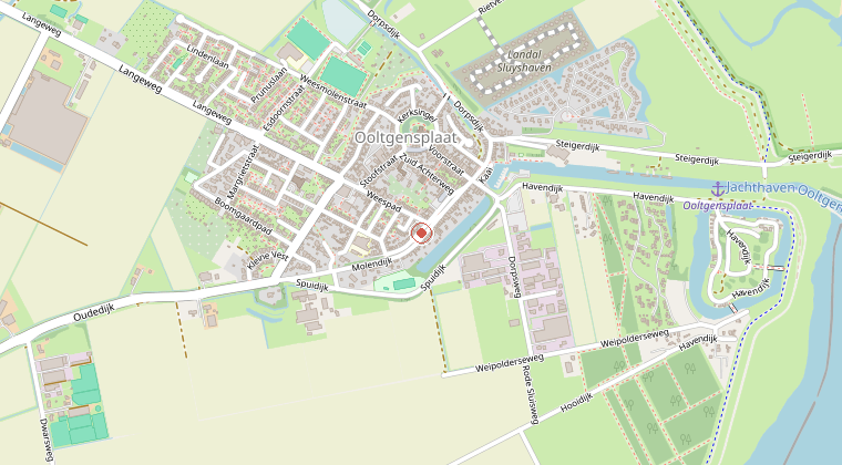 Kaart van de omgeving van de melding