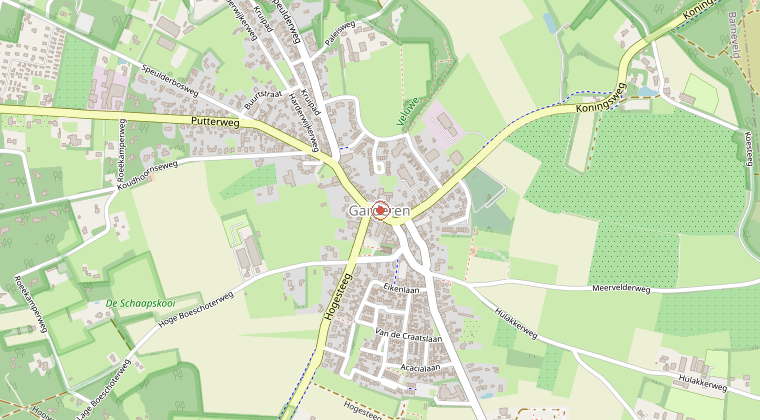 Kaart van de omgeving van de melding