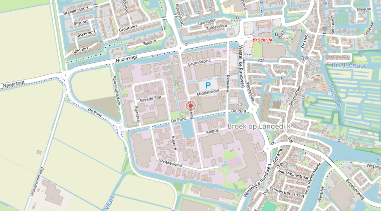 Kaart van de omgeving van de melding