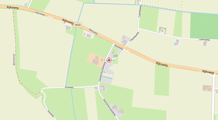 Kaart van de omgeving van de melding