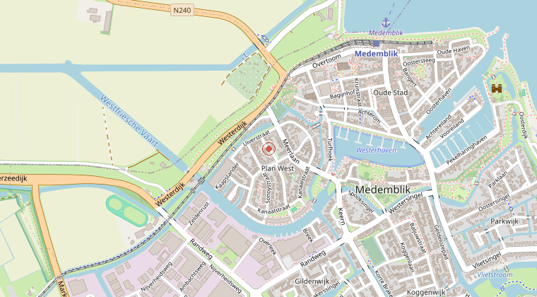 Kaart van de omgeving van de melding