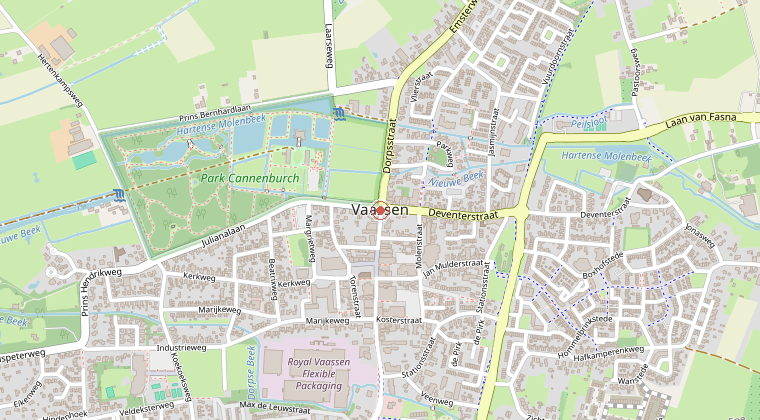 Kaart van de omgeving van de melding
