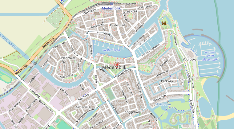 Kaart van de omgeving van de melding