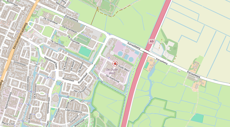 Kaart van de omgeving van de melding