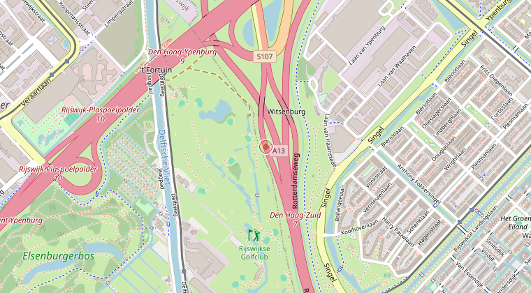 Kaart van de omgeving van de melding