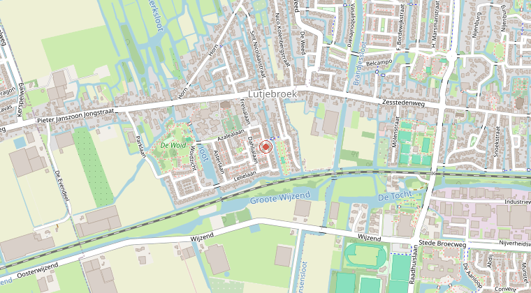 Kaart van de omgeving van de melding