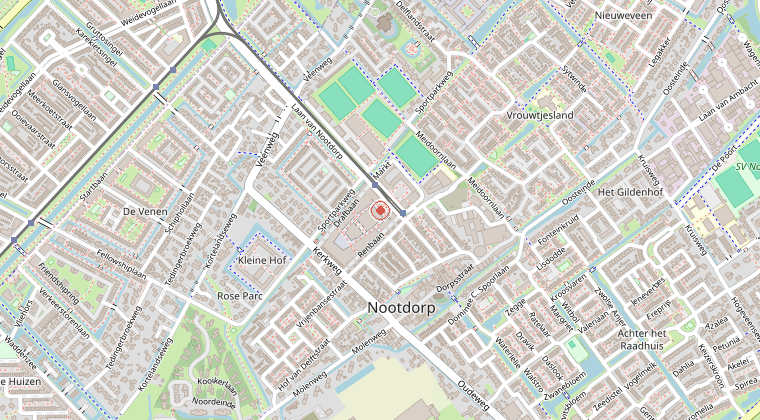 Kaart van de omgeving van de melding