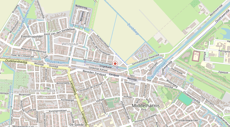 Kaart van de omgeving van de melding